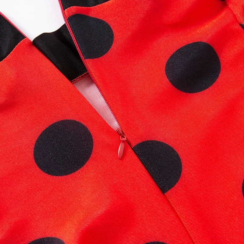 Christmas Fancy Lady Girls Costumes Bug Easter Cosplay Jumpsuit Black cat Children Spandex Costumes Bug for Kids Suits Wig Bag