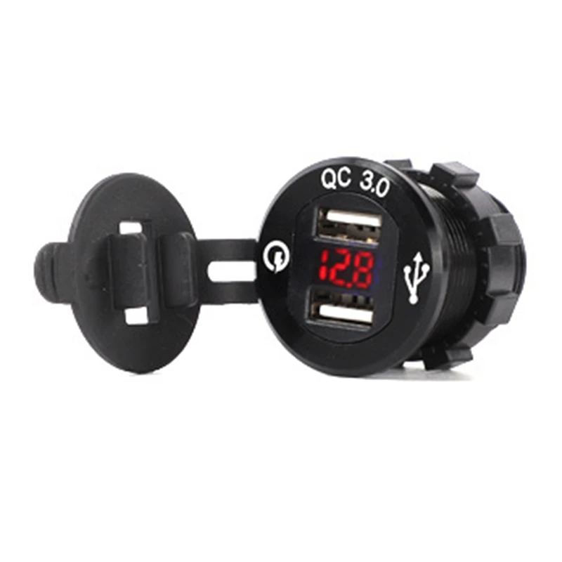 12/24V розетка для автомобильного прикуривателя сплиттер двойной USB QC 3,0 Зарядное устройство розетки 36W
