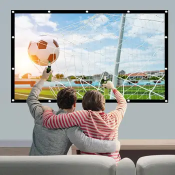 

Digital Curtain Synthetic Fiber Screen 16: 9 Portable Home 3D HD Projector Replacement Parts New