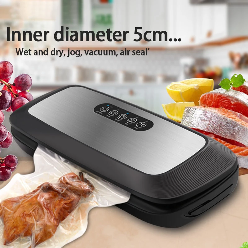 Sellador de vacío máquina de embalaje hogar empacador de vacío de alimentos de cocina automática comida sellador comercial de alimentos al vacío sellado