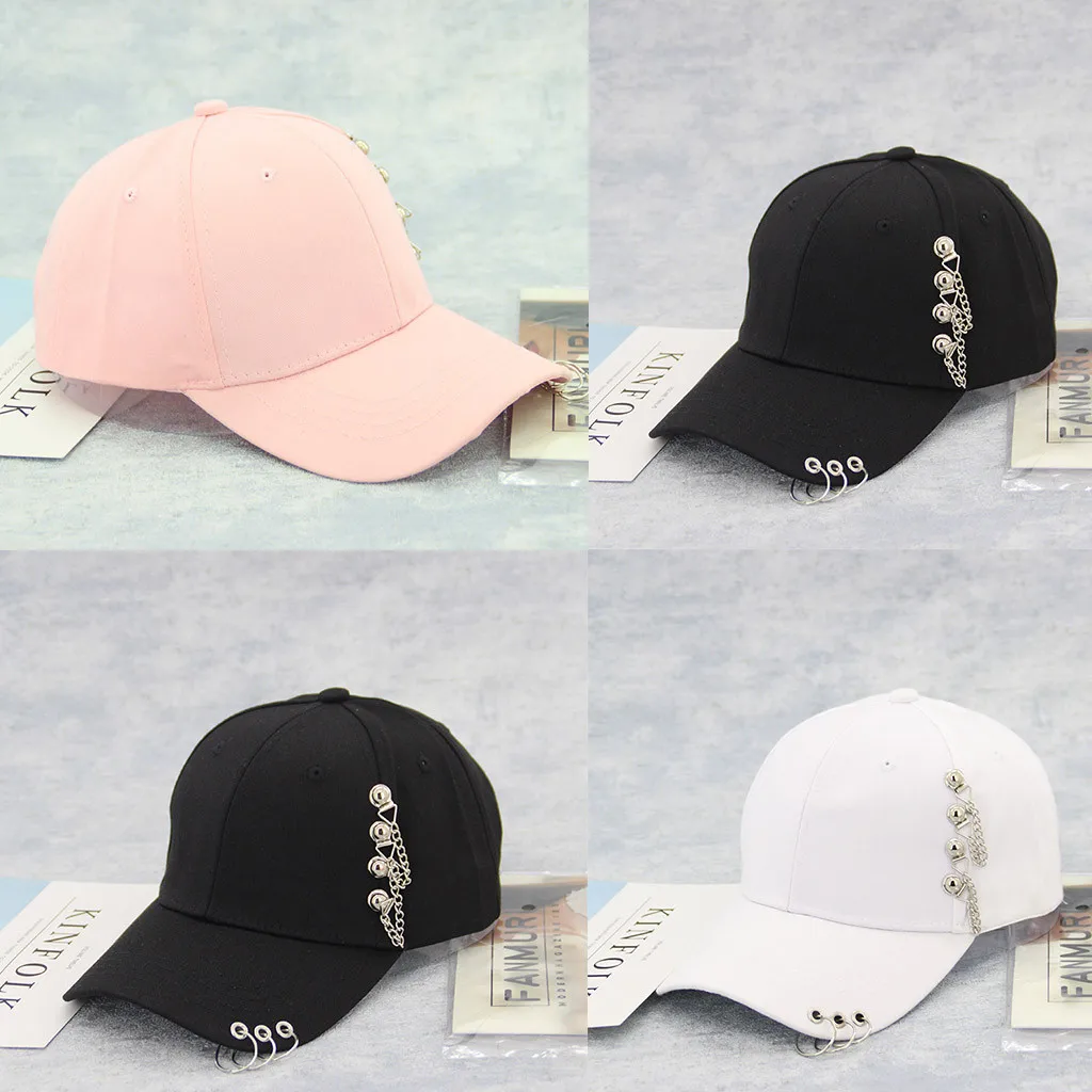 

Solid Plain Curved Sun Visor Baseball Cap Fashion Unisex Casual Solid Adjustable Iron Ring Baseball Caps Snapback Cap Casquette