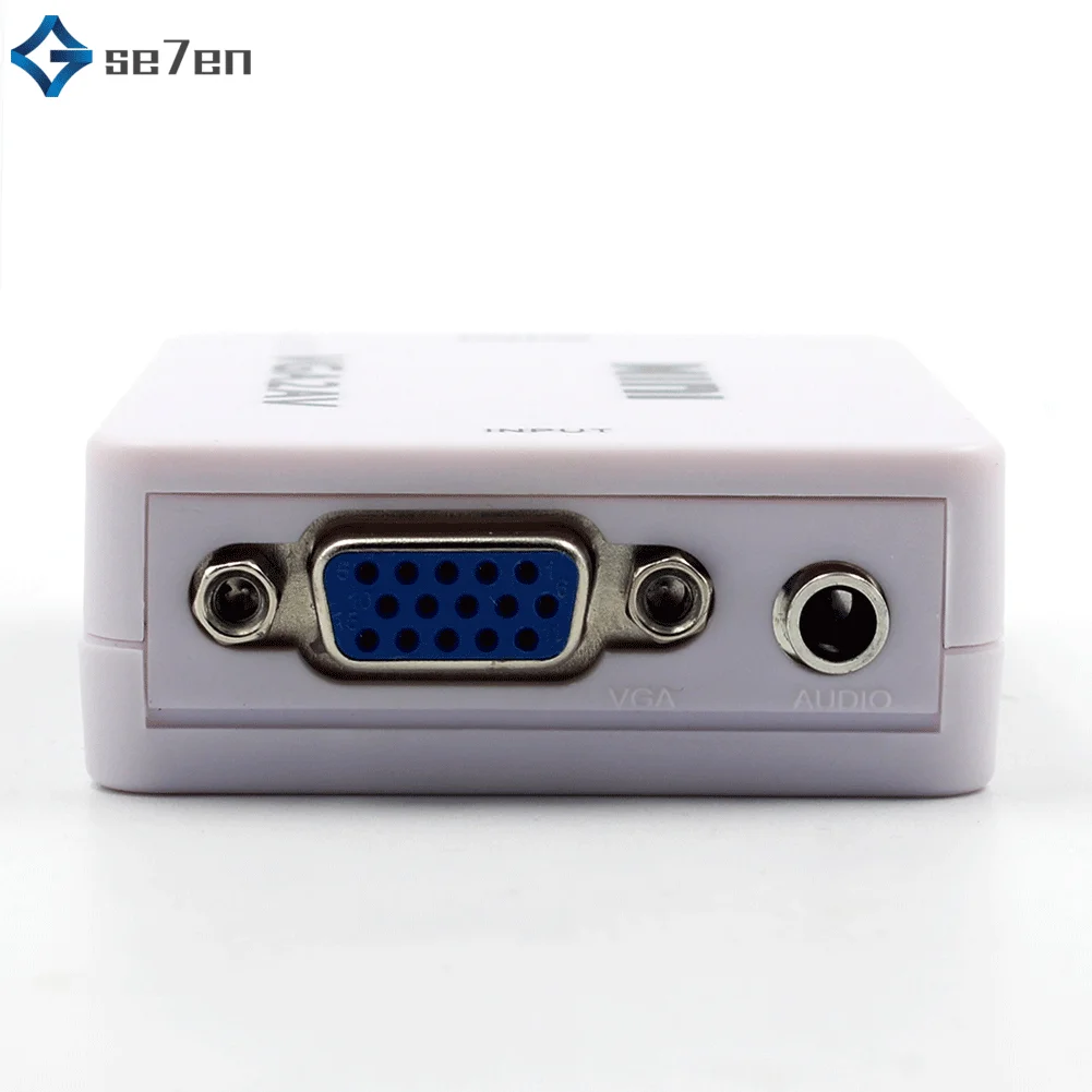 1080P мини HDMI к VGA к RCA AV композитный адаптер конвертер с 3,5 мм аудио кабель VGA2AV/CVBS+ аудио к ПК HDTV конвертер