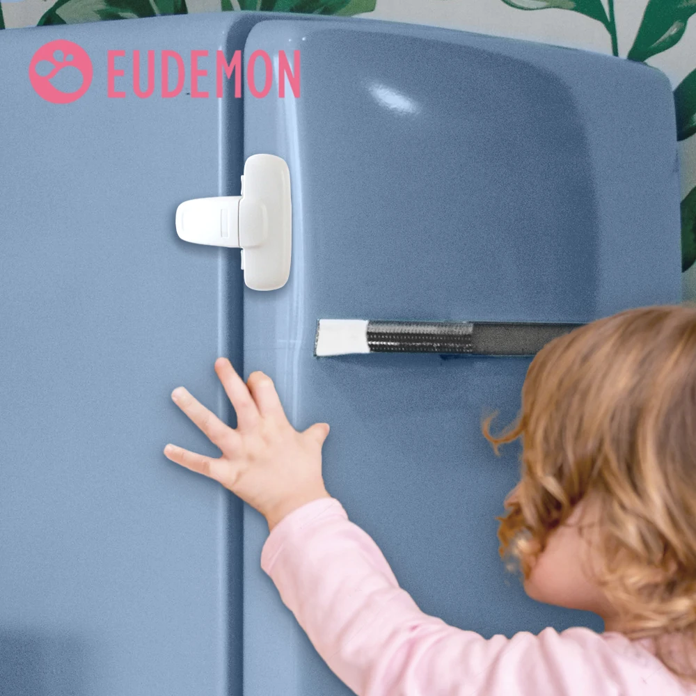 Cerradura de seguridad para nevera para bebé, cerradura de puerta de  refrigerador/congelador a prueba de niños, operación con una sola mano,  cintas