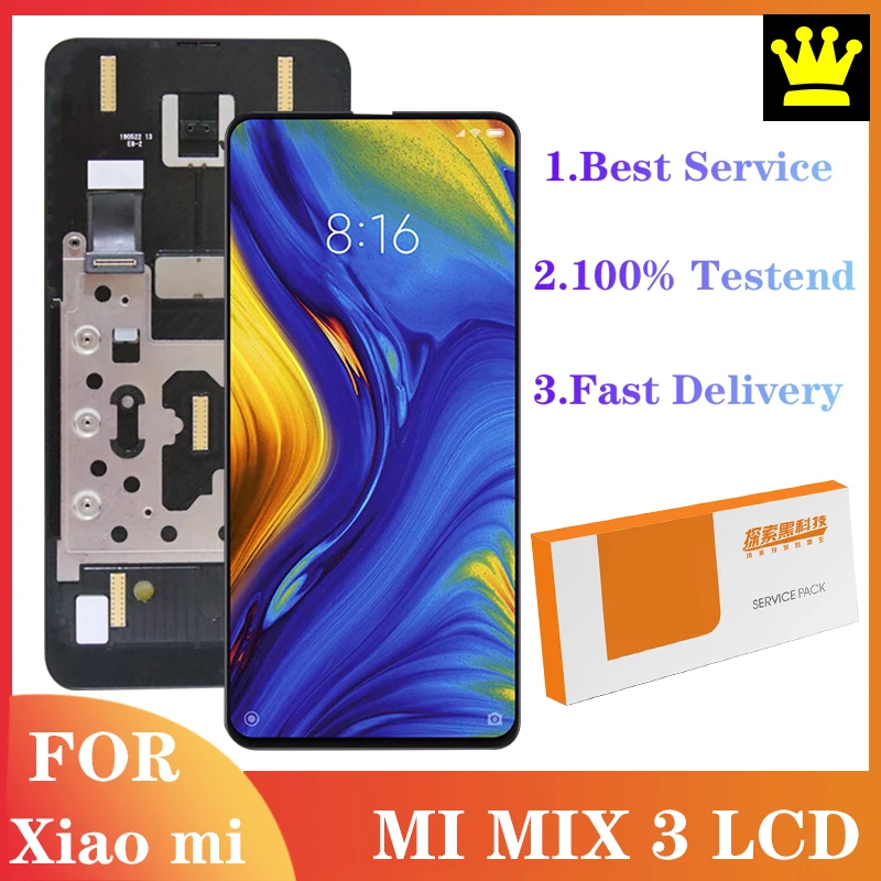ЖК дисплей Amoled 6 39 дюйма для Xiaomi MIX 3 с сенсорным экраном дигитайзер в сборе рамкой