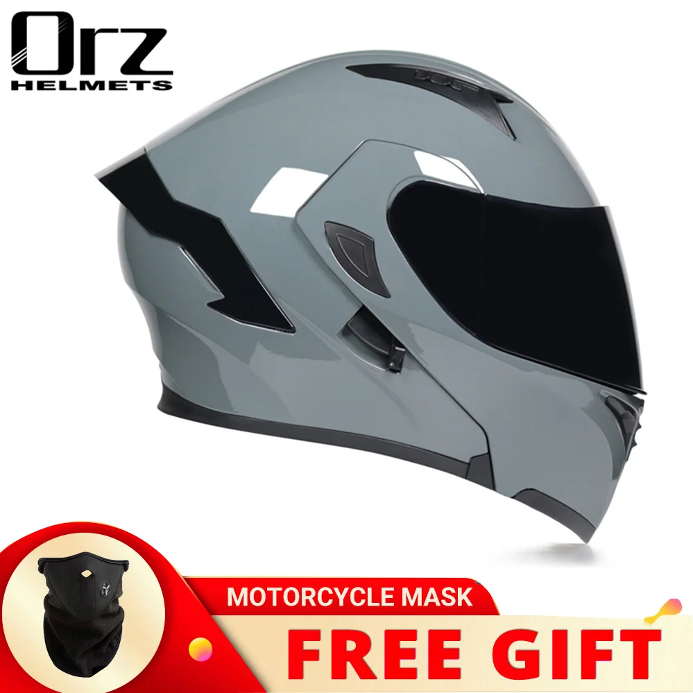 2022 New Orz Professional Full Face Motorcycle Helmet Dual Lens Motocross  Casque Double Visors Capacete Moto Casco DOT Approved