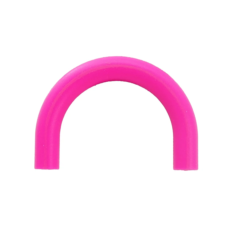 Fuchsia Chenkai 5 шт., силиконовые u-образные прорезыватели, бусины, сделай сам, Детская соска для душа, пустышка для кормления, жевательные ювелирные изделия для мам, подвеска, сенсорная игрушка, подарок - Цвет: Fuchsia