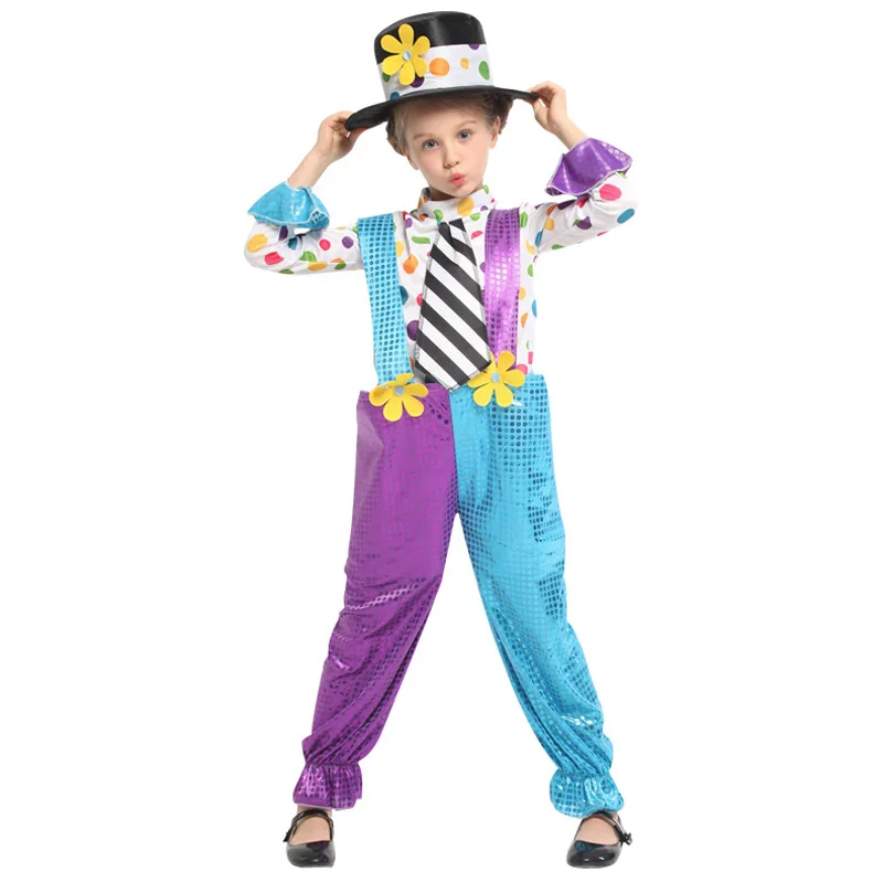 Umorden Purim карнавальный костюм клоуна на Хэллоуин; Детский костюм цирка; костюм клоуна для девочек; Fantasia Infantil; маскарадный костюм для мальчиков
