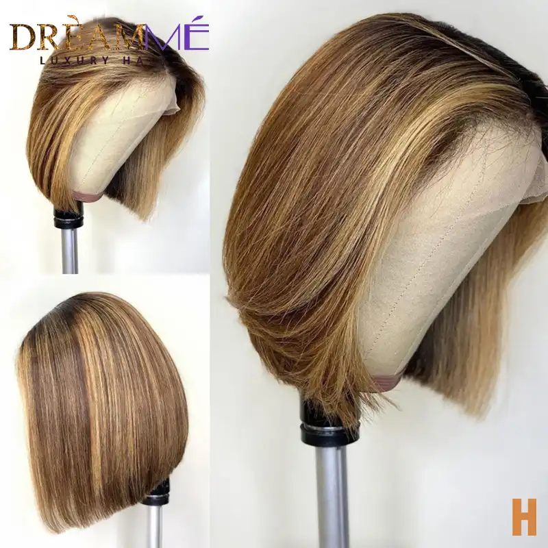 Ombre Korotkij Bob 4 27 Vydelite Cvet 13x4 Sinteticheskie Volosy Na Kruzheve Pariki Pixe Remy Brazilskij Pryamoj Parik Predvaritelno Vyshipannyj 130 Plotnost Aliekspress