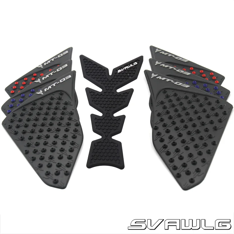 For Yamaha MT-03 2015-2016 Motorcycle Protector Anti slip Tank Pad Sticker Gas Knee Grip Traction Side 3M Decal Blue