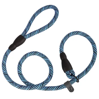 

1PC Nylon Dog Traction Rope Thickening Pet Dog Pulling Rope Sturdy P-chain Dog Leash Strap Pet Supplies for Dog Use (Blue)