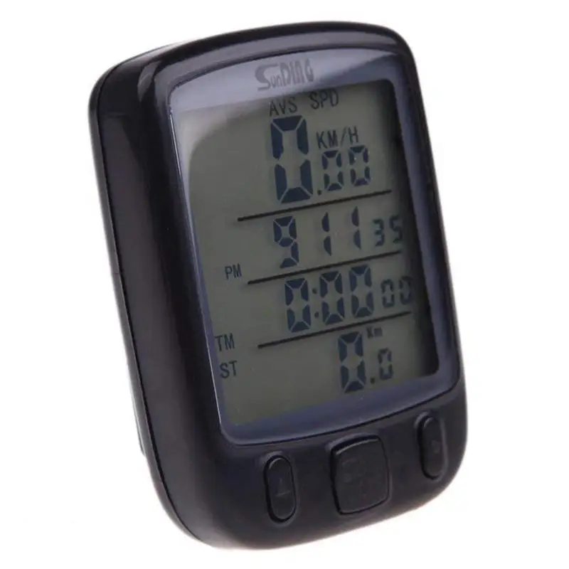 

SUNDING Wireless Bike Bicycle Cycling Computer Odometer Speedometer Backlit LCD Backlight Waterproof Multifunction