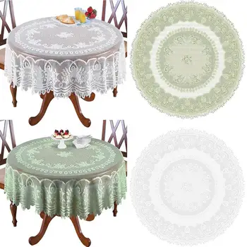 

Colorful Lace Round Tablecloth White or Cream Lace Kitchen Table Cloth Tablecloth Round or Oblong choice for Home Decor #3b27