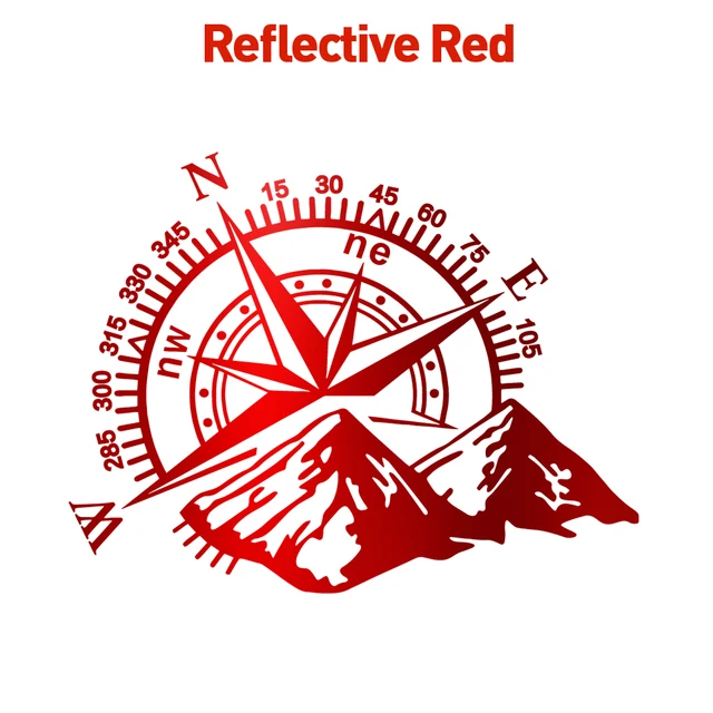 Point of Mountain Car Sticker Funny Vinyl Car-Styling Decals For Auto Window Motorcycle Decor наклейки на авто Reflective Red