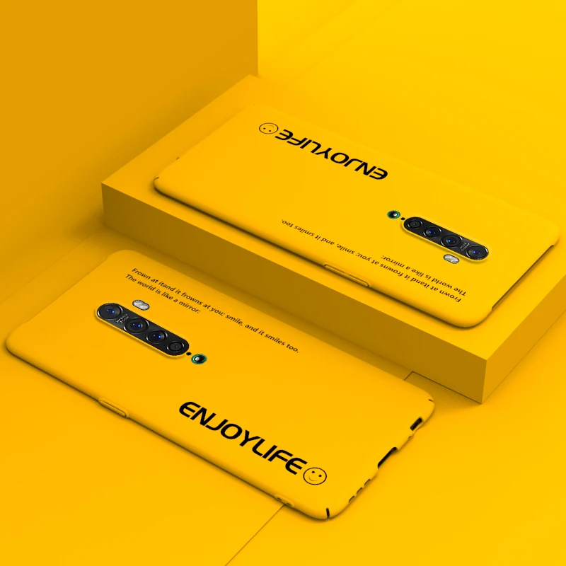 Чехол Oppo Reno 2 жесткий пластиковый матовый чехол reno ace Тонкий Модный конфетного