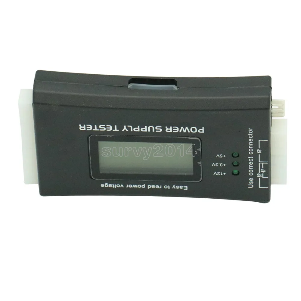 PC Computer LCD Digital 20//24Pin ATX PSU SATA HDD 4//8//6Pin Power Supply Tester