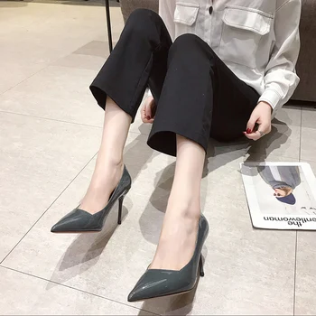 

Women Shoes High Heels Pointed-Toe Bridesmaid Wedding Shoes Women Pumps Heels Shining Bling Party Shoes Shallow W32-12