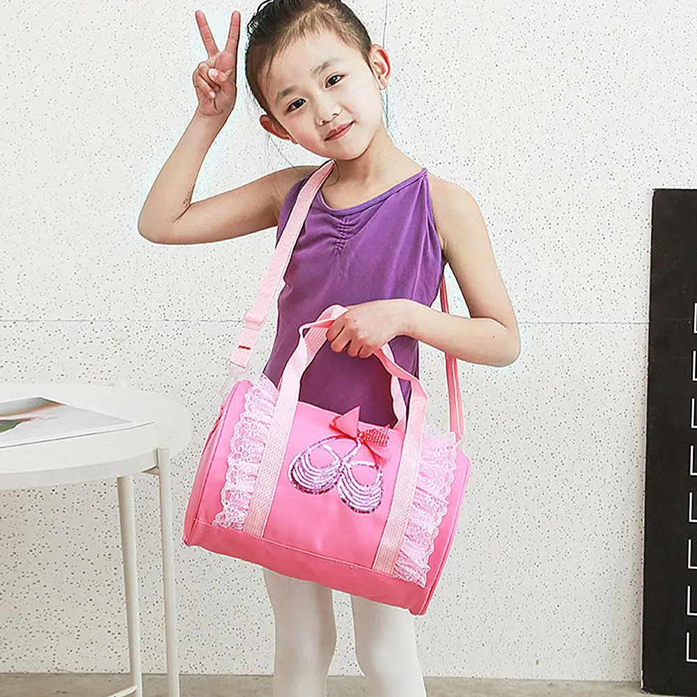 

Children Dance Bag Dancing Shoulder Bags For Girl Ballet Latin Tote Suitable For Little Girls Teen Dancers Storage Crossbody Bag