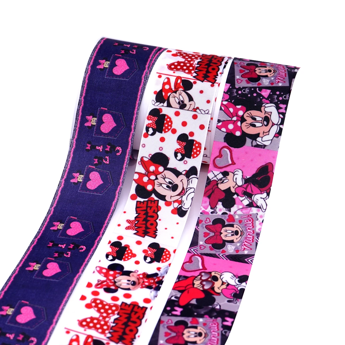 

Free shipping 50 yard per size mickey ribbon printed grosgrain ribbon 30871