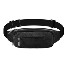 Men Women Waist Bag Sports Bumbags With Adjustable Belt For Outdoor Running Hiking Jogging Mobile Anti-Theft Bag Black