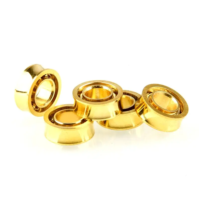 6pcs R188KK UR188 Gold Plated Bearing For Fidget Spinner Yoyos Fan D5QA