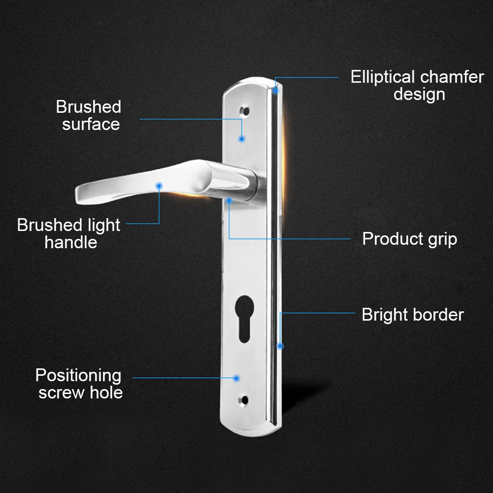 Часть Весна кухня дверные ручки немой нержавеющая сталь спальня прочный дом Ванная комната Аппаратные средства замки на замену отверстия