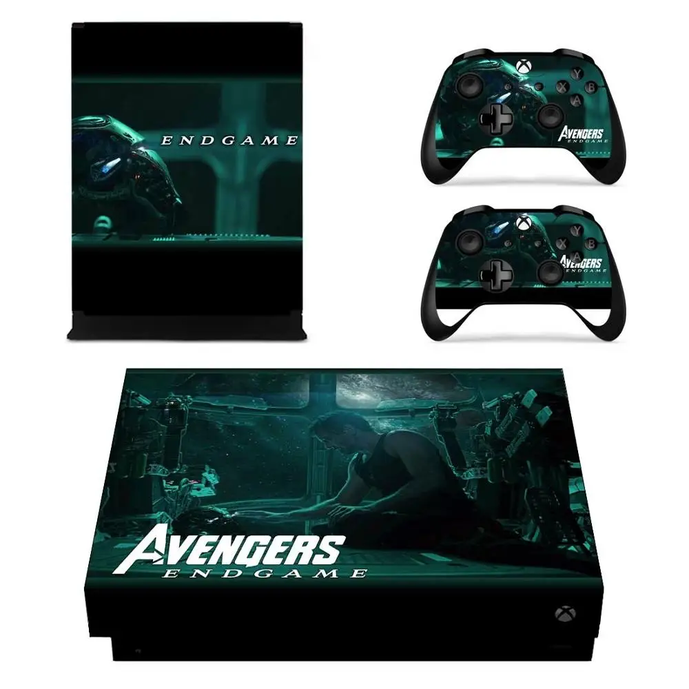 YSX1X2179 Мстители Endgame полное покрытие для игры кожная консоль и наклейка на контроллер для Xbox One X консоль+ наклейка для контроллера - Цвет: YSX1X2179