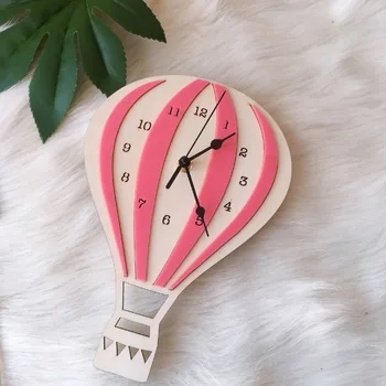

Hot Air Balloon Clock For Children Room Cute Wall Clock Home Decoration HOT