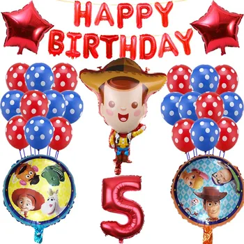 

39pcs Toy Story 4 woody Buzz Lightyear cartoon foil balloons baby boy forky air baloes birthday party Decorative kids toy stoys
