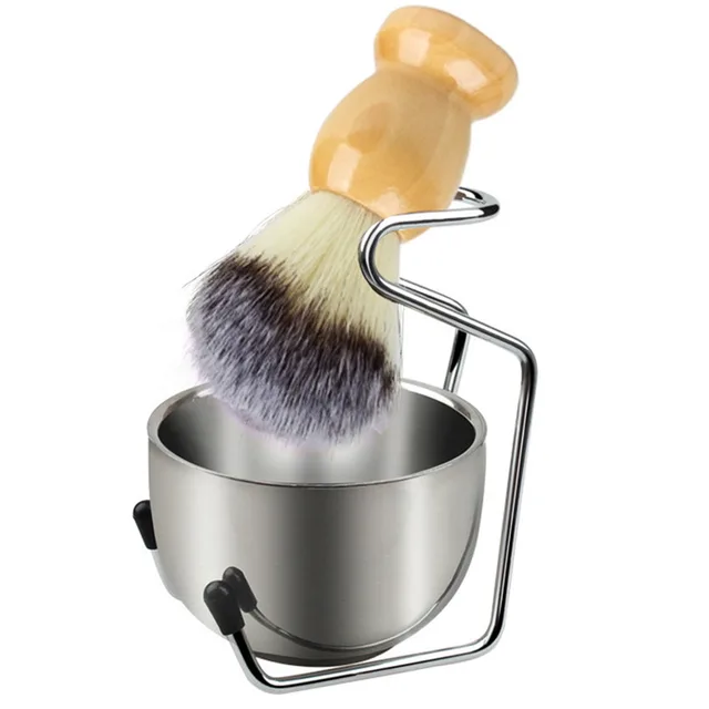 Men Shaving Beard Brush Hair Barber Salon Tool Men Facial Beard Cleaning Appliance Shave Tool Razor Brush With Wooden Handle 5