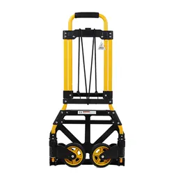 65kg todo o caminhão de mão do carrinho de escalada da escada do terreno com o trole de dobramento do cabo do bungee
