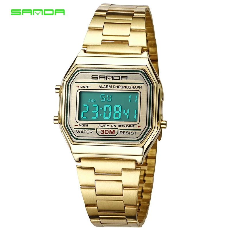 

SANDA 2019 Military Sport Date Analog electronic watch LED luminous High-End Outdoor Multifunction Watches relogio feminino