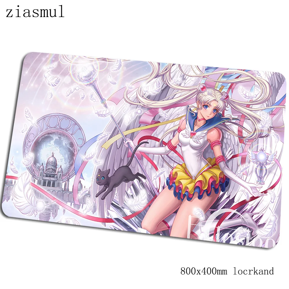 Коврик для мыши sailor moon 80x40 см 3d компьютерная мышь игровой мат геймпад пк милый игровой коврик для мыши офисный коврик для мыши - Цвет: Size 800x400x2mm