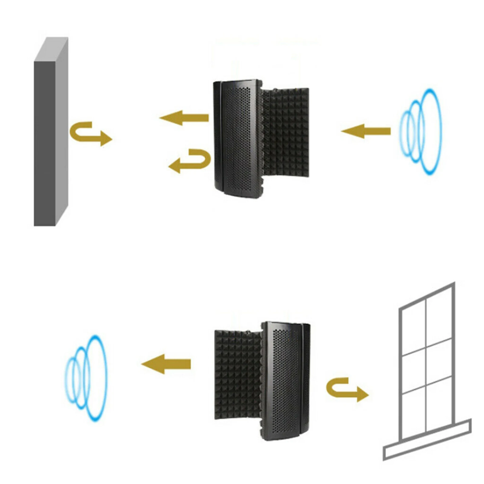 Cabina Vocale Portatile BXI Per Registrazione - Studio Podcast Pieghevole, Schiuma Fonoassorbente 5cm, Compatibile Con Microfoni USB E Smartphone - Foto 8