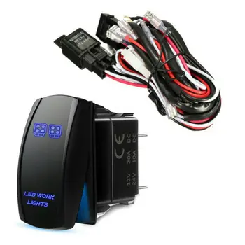 

Work Rocker Switch Light Bar Toggle 40A Relay Wiring Harness High Quality