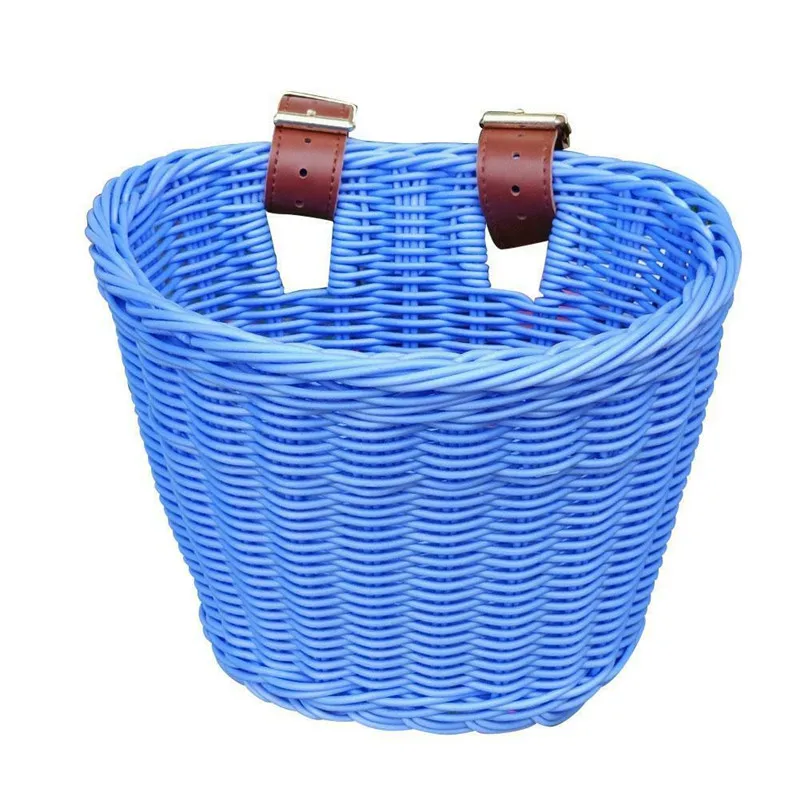 Bicycle Panniers Kids Front Handlebar Rattan Handwoven Woven Bike Basket For Bicycles Wicker Basket