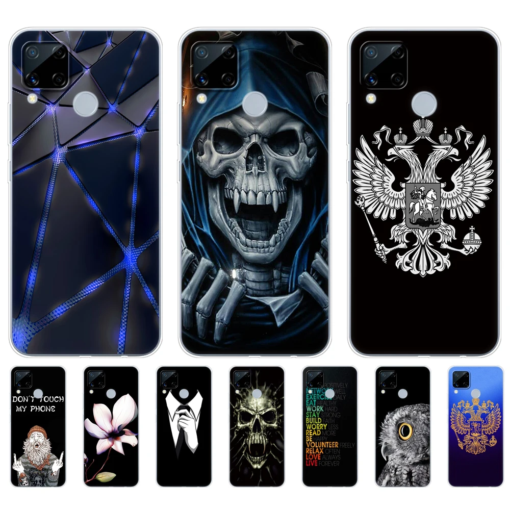 Per Realme C15 Custodia Morbida In Silicone Tpu Indietro Per Oppo Realme C15 Custodia Rmx2180 C 15 Realmec15 Cover Posteriore Coque Capa Funda 6.5 Pol