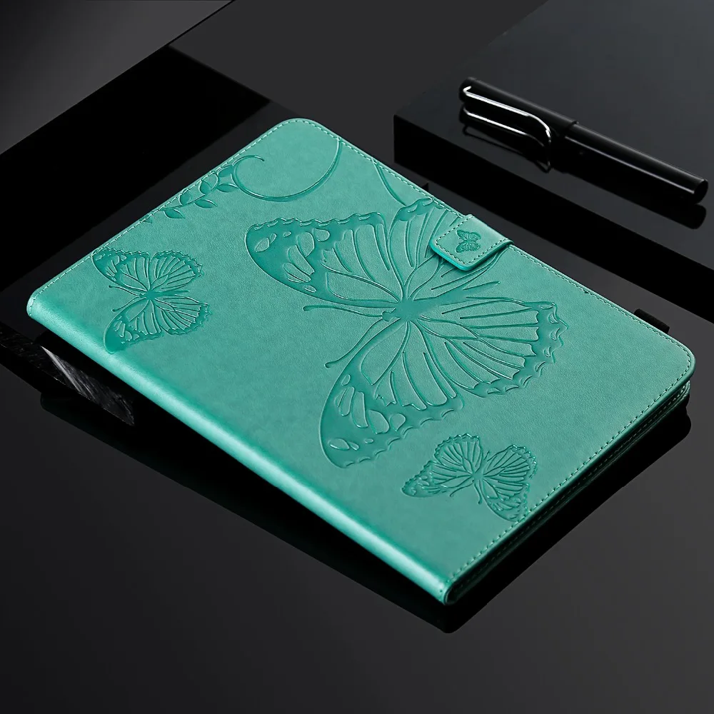 Чехол для планшета для Ipad Pro 12,", откидная крышка-подставка с 3D бабочкой, кожаный чехол-кошелек с рисунком, зажим для Ipad Pro 12,9"+ ручка
