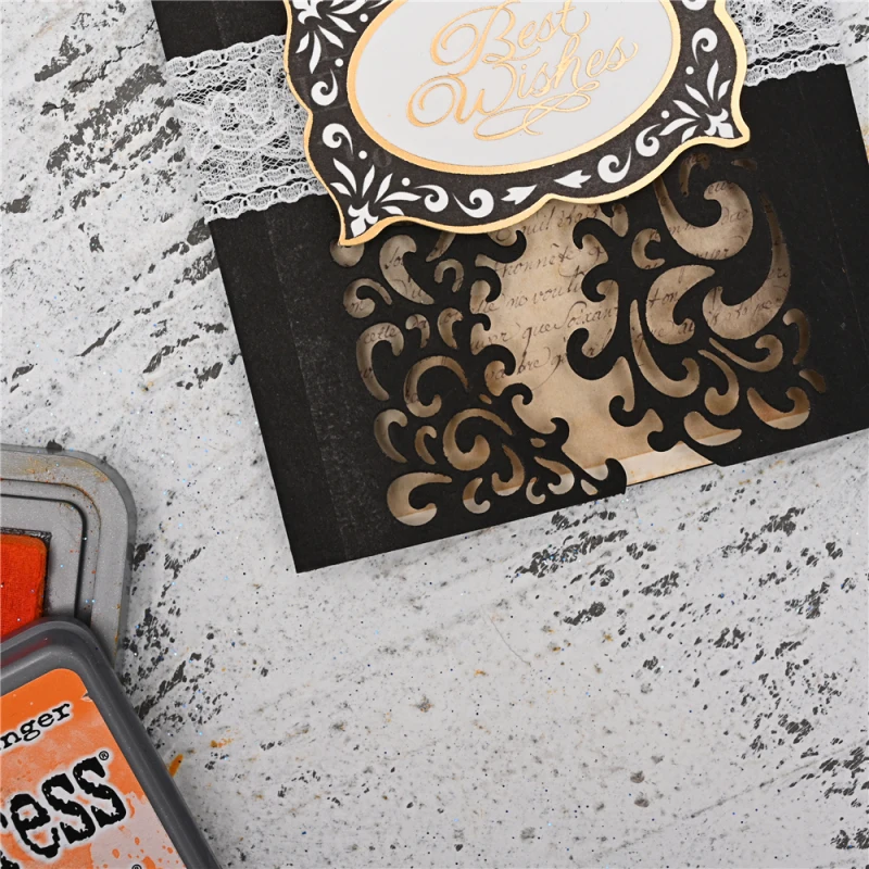 Lace Border Metal Cutting Dies Making Scrapbook Greeting Card Edge Hollow Stencil Frame Embossing Template Crafts DIY