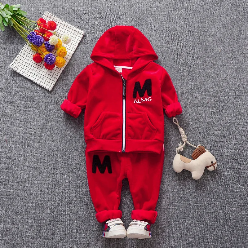 

2018 Autumn New Style Korean-style Kids Clothes Lettered Pattern Men's Sweatshirts & Hoodies Cardigan Coat Double-sided Plush Ho