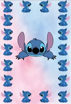 

5x7ft Lilac Blue Sky Lilo Stitch Custom Photo Studio Background Backdrop Vinyl 220cm x 150cm