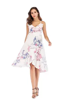 

Women's Maternity Water Ink Camisole Printing Dress Loose Pregnant Woman Dress Ankle-length Sleeveless V-Neck Loose Dresses