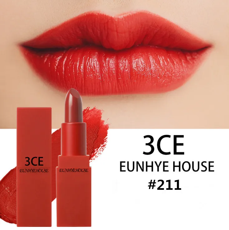 211 3CE eunhye House Red Recipe, цвет губ, Косметика для макияжа, красная Увлажняющая помада, матовая губная помада - Цвет: 211