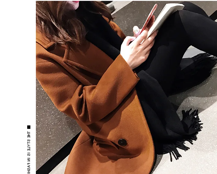 Off Season Autumn And Winter Woolen Coat Women's Padded Mid-length Korean-style Short Cocoon Woolen Jacket