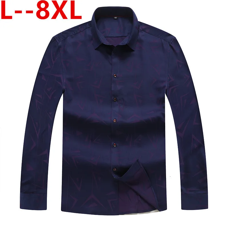 3 6XL 8XL 5XL 4X new social long sleeve maple leaf designer shirts men slim fit vintage men's shirt man dress jersey clothing - Color: 3