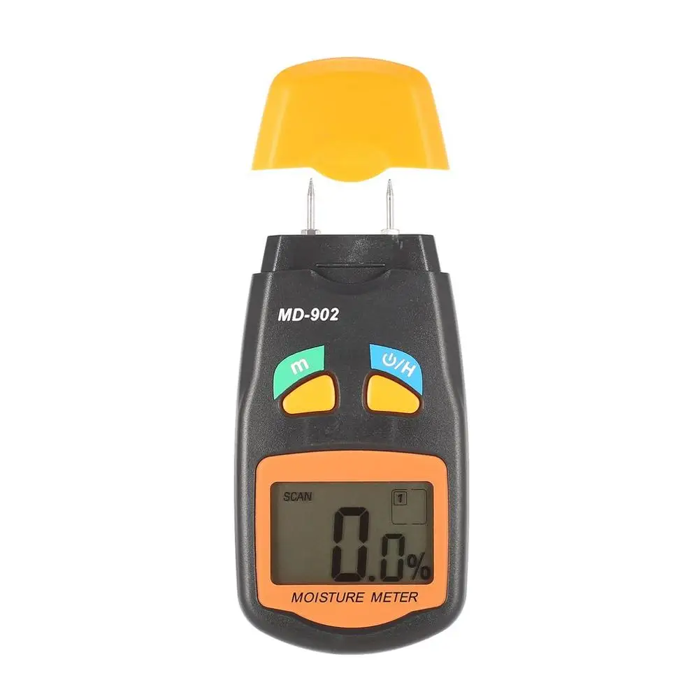 

MD-902 2 Pins Digital LCD Wood Moisture Humidity Meter Analyzer Hygrometer Timber Damp Detector Tester Range 2% - 70%
