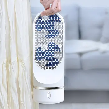 

Automatic shaking head small fan office desk desktop usb rechargeable household double head portable gift