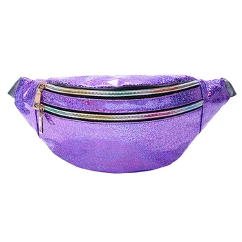 

Aelicy Women Packet Laser Sequin Ladies Belt Bag Double Pull Shoulder Chest Bag Crossbody Belt Bag Fashion Waist Belt Bags