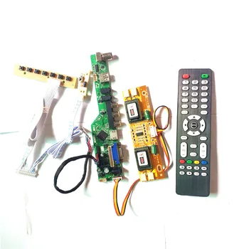 

For LM170E03-TLL1/TLL2 T.V53 controller board Remote+Inverter+keyboard 4CCFL 30Pin LVDS LCD display panel VGA HDMI AV USB RF Kit
