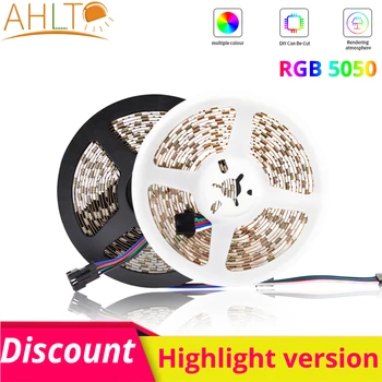 

Black PCB Board SMD 5050 RGB Leb Light With Flexible Non-waterproof TV Background Home Living Room Decoration Holiday Lighting
