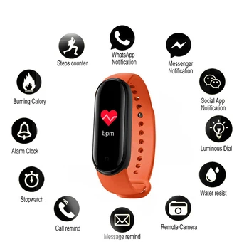 

Men's Watch with Pedometer Calorie Mileage Clock Support Multi-sport Mode IP67 Life Waterproof Smart Bracelet Women's Watches